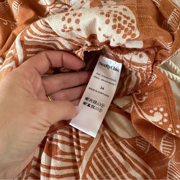 See by Chloe Tie Sleeve Blouse Size US 2 - Picture 6 of 10